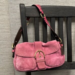 Pink Suede Women's Bag
